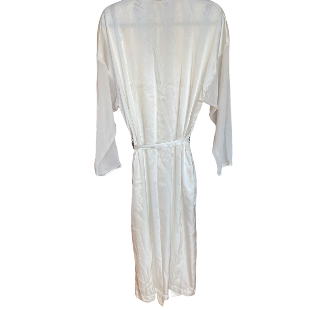 Alexandra Nicole Ivory Lace Pearl Applique Long Sleeve Robe Tie Waist Wedding XL - Picture 5 of 11